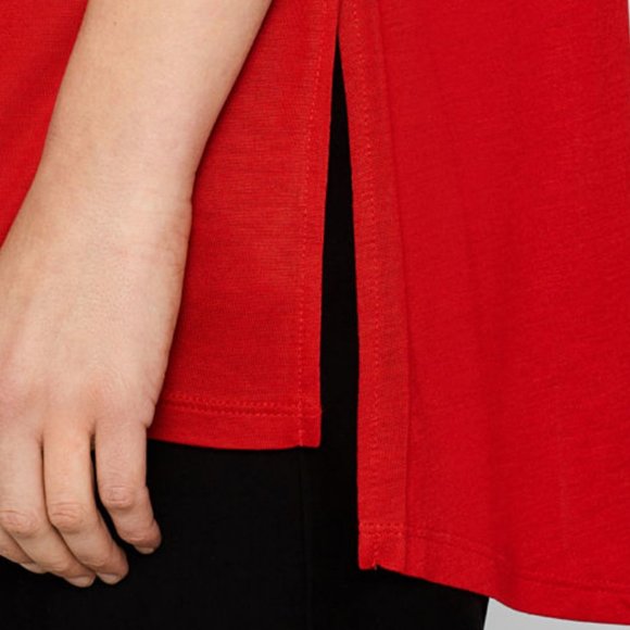Esprit Red V-Neck Tunic Top - Picture 4 of 6